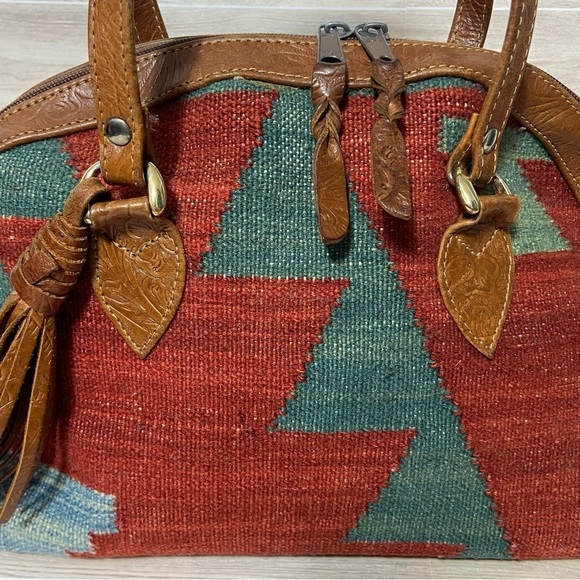 UNBRANDED / Aztec Woven and Embossed Leather Purse - Picture 3 of 14